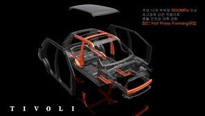 쌍용차 티볼리, 초고장력 강판 40% 적용하고 공간활용 극대화