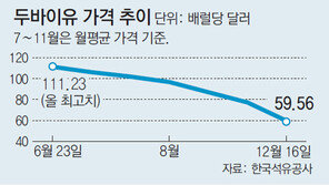 국제유가 추락… 러 국가부도 위기 