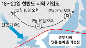 폭설 시베리아가 몰고온 ‘얼음공기’