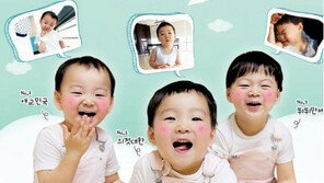 송일국 삼둥이 달력 눈길, 목욕 장면 등이 말풍선과 함께...