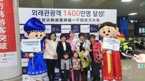 외국인 관광객 1400만명, 중국인이 610만명에 달해 1위…일본은 몇 위?