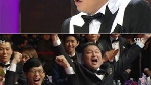 ‘SBS 방송연예대상’ 이경규 대상, 유재석-강호동 ‘손 번쩍’ 만세