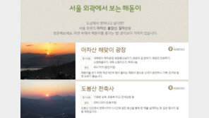 서울 시내 해돋이 명당 19곳, 일출 시간 오전 7시 46분 43초