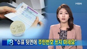 수표 뒷면 주민번호 금지, 현찰로 바꿔갈 때는 예외…‘다른 사항은?’