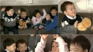 ‘슈퍼맨이돌아왔다’ 추사랑, 삼둥이와 깜찍한 ‘바라밤 댄스’를? “호흡 척척”