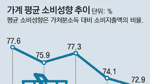 꽁꽁 언 지갑… 2014년 소비성향 11년만에 최저