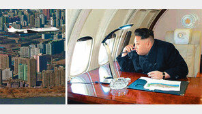 김정은, 전용기 타고 평양시찰