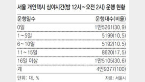 서울 심야택시 5000대 투입 “개인택시 기본권 유린” 맹비난