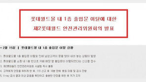 제2롯데월드, 롯데월드몰 내 출입문 이탈사고 사과…“재발방지 약속”