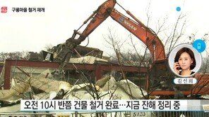 구룡마을 주민자치회관 철거… 주민들과 충돌 없이 순조롭게 진행