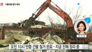 구룡마을 주민자치회관 결국 철거… "마찰 없이 진행"