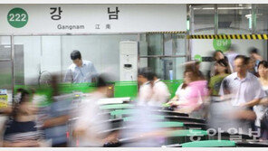 가장 붐빈 지하철역, 1~4호선 중 2호선 강남역 이용객이 가장 많다