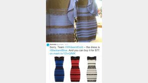 ‘전세계 강타’ 드레스 색깔 논쟁, “아무리 봐도 흰색·금색”