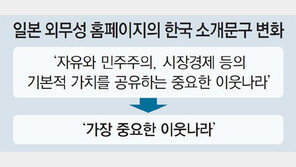 일본, ‘한국과 기본적가치 공유 삭제’ 해명은?
