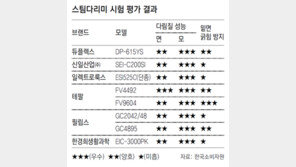 “시판 스팀다리미 절반, 밑면 긁힘 취약”