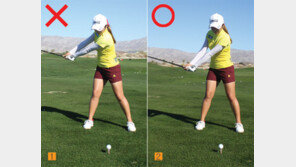 [르꼬끄골프와 함께하는 이보미의 힐링골프] 팔·어깨가 이룬 삼각형 모양…백스윙 동안 함께 움직여야