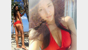 정아름 ‘볼륨 몸매’ 사진 공개, 빨간색 비키니 입고…미스코리아 ‘인정’