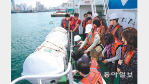 [부산/경남]“구명정 사용은 이렇게…”