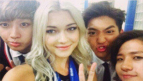 빈지노와 열애설 스테파니 미초바, B1A4-엠버와 친분 인증샷…‘황금인맥’