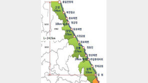 동해안 600리 자전거길 뚫린다, 강원도 고성~삼척 242km 구간 개통