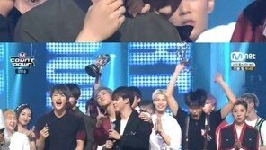 방탄소년단, ‘엠카운트다운’ 1위 쾌거…새빨간 립스틱 바르고 앵콜 무대