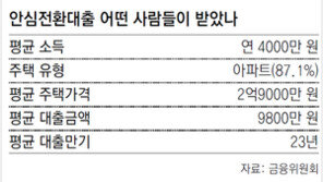 안심대출 1만6320명 ‘年소득 1억 이상’