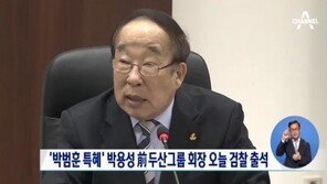 박용성 전 두산그룹 회장 검찰 출석, “조사에 응하겠다”