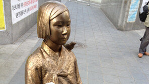 소녀상 ‘말뚝 테러’ 극우 일본인, 이번엔 무릎 잘린 소녀상 ‘모욕’