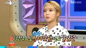 라디오스타 초아, 과거 아르바이트 언급…“한 달에 500만 원을 벌었다”