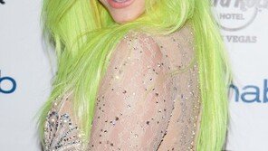 [화보] 팝가수 케샤, 파격적인 머리색에 시스루 의상