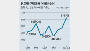 2015년 상반기 주택 61만건 매매 사상 최대