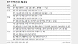 [부동산 캘린더]‘고덕숲 아이파크’ 본보기집 14일 개관… 250채 일반분양