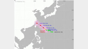 제21호 태풍 두쥐안, 추석연휴 한반도 영향?...오키나와 해상서 북서진 중
