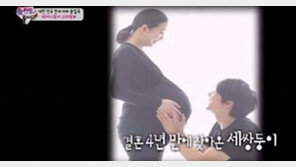 슈퍼맨 정승연, 과거 삼둥이 만삭 화보… 송일국 “너무 아퍼서 울고 있더라”