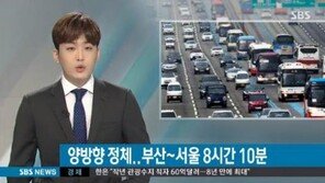 부산 서울 8시간 10분 ‘소요 예상’… “일찍부터 정체 시작”