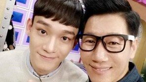 ‘라디오스타’ 첸, 지석진과 출연 인증샷 “라디오스타에서 즐거웠어”