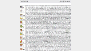 [오늘의 운세/2월27일]