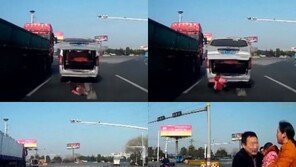 트렁크 문 열리며 2살 아이가 도로에 ‘뚝’…블랙박스에 포착 