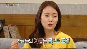 ‘해피투게더’ 손여은, 이름을 몸으로 표현하는 ‘네임 댄스’에…스튜디오 ‘초토화’