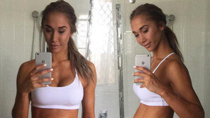 임신 8개월 모델의 복근, 놀랍고 걱정돼