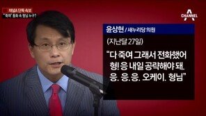 “윤상현 전화통화 상대는 ‘친박계 B의원’…‘형’이라 불러” 