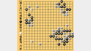 [이세돌 알파고 5국]알파고, 백 48수 흑 들여다보기…계산 착오?