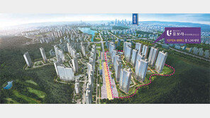 [화제의 분양현장]전용 59m² 위주 중소형 대단지 프리미엄