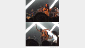 여성 관객을 발로 찬 가수 ‘논란’