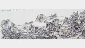 붓으로 쌓아 만든 굽이굽이… 금강산이 손에 잡힐듯