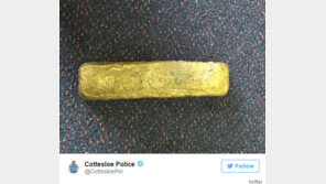 1억 넘는 2.5kg 황금바, 청소부들이 주워 신고