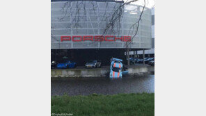 3억원 차의 최후, 주차 중 실수로 포르쉐 ‘풍덩’