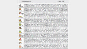 [오늘의 운세/5월8일]