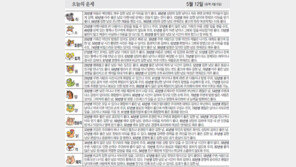 [오늘의 운세/5월12일]