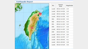 대만 규모 5.8 지진 발생…규모 3.4 이상의 여진 이어져
